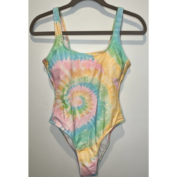 Stoney Clover Lane x Target Tie Dye Cheeky High Leg One Piece Suit Small ~ NWOT - Picture 1 of 4